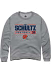 Main image for Ben Schultz Rally Mens Graphite Illinois Fighting Illini NIL Stacked Box Crew Sweatshirt