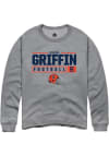 Main image for Caleb Griffin Rally Mens Graphite Illinois Fighting Illini NIL Stacked Box Crew Sweatshirt