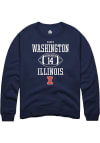 Main image for Casey Washington Rally Mens Navy Blue Illinois Fighting Illini NIL Sport Icon Crew Sweatshirt