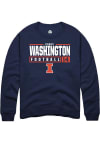 Main image for Casey Washington Rally Mens Navy Blue Illinois Fighting Illini NIL Stacked Box Crew Sweatshirt