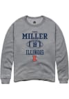 Main image for Chase Miller Rally Mens Graphite Illinois Fighting Illini NIL Sport Icon Crew Sweatshirt