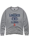 Main image for Christian Lorenzo Rally Mens Graphite Illinois Fighting Illini NIL Sport Icon Crew Sweatshirt