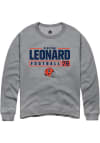 Main image for Clayton Leonard Rally Mens Graphite Illinois Fighting Illini NIL Stacked Box Crew Sweatshirt