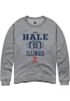 Main image for Devin Hale Rally Mens Graphite Illinois Fighting Illini NIL Sport Icon Crew Sweatshirt