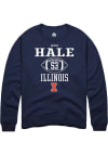 Main image for Devin Hale Rally Mens Navy Blue Illinois Fighting Illini NIL Sport Icon Crew Sweatshirt