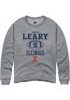 Main image for Donovan Leary Rally Mens Graphite Illinois Fighting Illini NIL Sport Icon Crew Sweatshirt