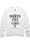 Main image for Dylan Davis Rally Mens White Illinois Fighting Illini NIL Sport Icon Crew Sweatshirt