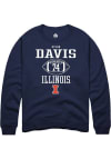 Main image for Dylan Davis Rally Mens Navy Blue Illinois Fighting Illini NIL Sport Icon Crew Sweatshirt