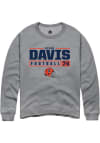 Main image for Dylan Davis Rally Mens Graphite Illinois Fighting Illini NIL Stacked Box Crew Sweatshirt