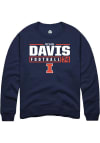 Main image for Dylan Davis Rally Mens Navy Blue Illinois Fighting Illini NIL Stacked Box Crew Sweatshirt