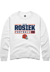 Main image for Dylan Rosiek Rally Mens White Illinois Fighting Illini NIL Stacked Box Crew Sweatshirt