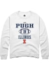 Main image for Eian Pugh Rally Mens White Illinois Fighting Illini NIL Sport Icon Crew Sweatshirt