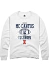 Main image for Elijah Mc-Cantos Rally Mens White Illinois Fighting Illini NIL Sport Icon Crew Sweatshirt