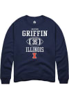 Main image for Grayson Griffin Rally Mens Navy Blue Illinois Fighting Illini NIL Sport Icon Crew Sweatshirt