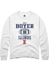 Main image for Henry Boyer Rally Mens White Illinois Fighting Illini NIL Sport Icon Crew Sweatshirt