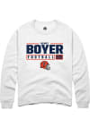Main image for Henry Boyer Rally Mens White Illinois Fighting Illini NIL Stacked Box Crew Sweatshirt