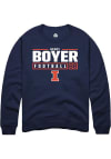 Main image for Henry Boyer Rally Mens Navy Blue Illinois Fighting Illini NIL Stacked Box Crew Sweatshirt
