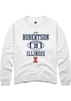 Main image for Hugh Robertson Rally Mens White Illinois Fighting Illini NIL Sport Icon Crew Sweatshirt