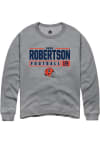 Main image for Hugh Robertson Rally Mens Graphite Illinois Fighting Illini NIL Stacked Box Crew Sweatshirt