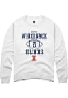 Main image for Hunter Whitenack Rally Mens White Illinois Fighting Illini NIL Sport Icon Crew Sweatshirt