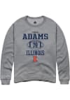 Main image for Isaiah Adams Rally Mens Graphite Illinois Fighting Illini NIL Sport Icon Crew Sweatshirt