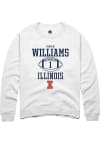 Main image for Isaiah Williams Rally Mens White Illinois Fighting Illini NIL Sport Icon Crew Sweatshirt