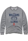 Main image for Isaiah Williams Rally Mens Graphite Illinois Fighting Illini NIL Sport Icon Crew Sweatshirt