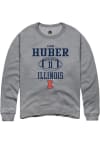 Main image for Jacob Huber Rally Mens Graphite Illinois Fighting Illini NIL Sport Icon Crew Sweatshirt
