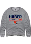 Main image for Jacob Huber Rally Mens Graphite Illinois Fighting Illini NIL Stacked Box Crew Sweatshirt