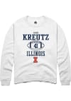Main image for James Kreutz Rally Mens White Illinois Fighting Illini NIL Sport Icon Crew Sweatshirt