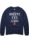 Main image for James Kreutz Rally Mens Navy Blue Illinois Fighting Illini NIL Sport Icon Crew Sweatshirt