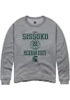Main image for Mady Sissoko Rally Mens Graphite Michigan State Spartans NIL Sport Icon Crew Sweatshirt