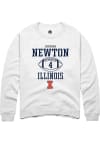 Main image for Jer’Zhan Newton Rally Mens White Illinois Fighting Illini NIL Sport Icon Crew Sweatshirt