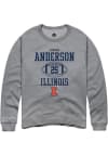 Main image for Jordan Anderson Rally Mens Graphite Illinois Fighting Illini NIL Sport Icon Crew Sweatshirt