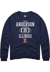 Main image for Jordan Anderson Rally Mens Navy Blue Illinois Fighting Illini NIL Sport Icon Crew Sweatshirt