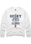 Main image for Josh Gesky Rally Mens White Illinois Fighting Illini NIL Sport Icon Crew Sweatshirt