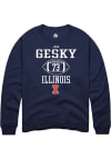 Main image for Josh Gesky Rally Mens Navy Blue Illinois Fighting Illini NIL Sport Icon Crew Sweatshirt