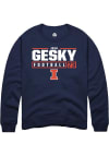 Main image for Josh Gesky Rally Mens Navy Blue Illinois Fighting Illini NIL Stacked Box Crew Sweatshirt