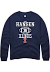 Main image for Lane Hansen Rally Mens Navy Blue Illinois Fighting Illini NIL Sport Icon Crew Sweatshirt