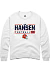 Main image for Lane Hansen Rally Mens White Illinois Fighting Illini NIL Stacked Box Crew Sweatshirt