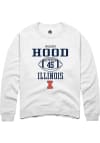 Main image for Malachi Hood Rally Mens White Illinois Fighting Illini NIL Sport Icon Crew Sweatshirt