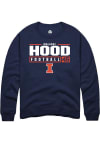 Main image for Malachi Hood Rally Mens Navy Blue Illinois Fighting Illini NIL Stacked Box Crew Sweatshirt