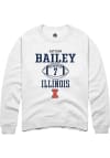 Main image for Matthew Bailey Rally Mens White Illinois Fighting Illini NIL Sport Icon Crew Sweatshirt