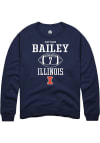 Main image for Matthew Bailey Rally Mens Navy Blue Illinois Fighting Illini NIL Sport Icon Crew Sweatshirt