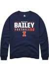 Main image for Matthew Bailey Rally Mens Navy Blue Illinois Fighting Illini NIL Stacked Box Crew Sweatshirt
