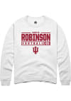 Main image for Kurtis Robinson Rally Mens White Indiana Hoosiers NIL Stacked Box Crew Sweatshirt