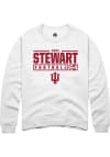 Main image for Race Stewart  Rally Indiana Hoosiers Mens White NIL Stacked Box Long Sleeve Crew Sweatshirt