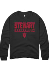 Main image for Race Stewart  Rally Indiana Hoosiers Mens Black NIL Stacked Box Long Sleeve Crew Sweatshirt