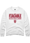 Main image for Vincent Fiacable Rally Mens White Indiana Hoosiers NIL Stacked Box Crew Sweatshirt