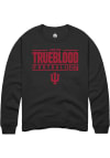 Main image for Xavier Trueblood Rally Mens Black Indiana Hoosiers NIL Stacked Box Crew Sweatshirt